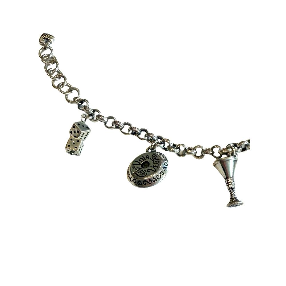 Brighton Viva Las Vegas silver charm bracelet EUC - Picture 4 of 5